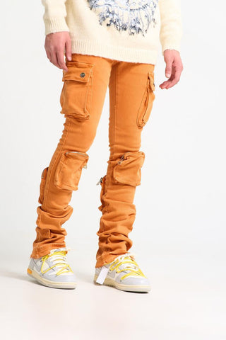 PHEELINGS "NEVER LOOK BACK" CARGO STACK DENIM (DARK ORANGE)