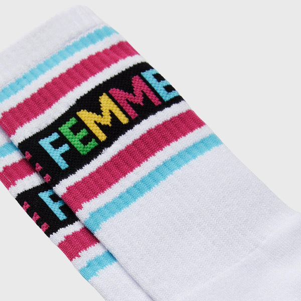 HOMME FEMME Vintage Sock (WHITE/MULTICOLOR)