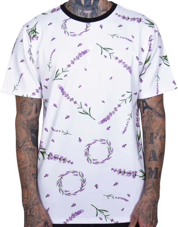 THC Valensole Lavender All Over Tee (White)