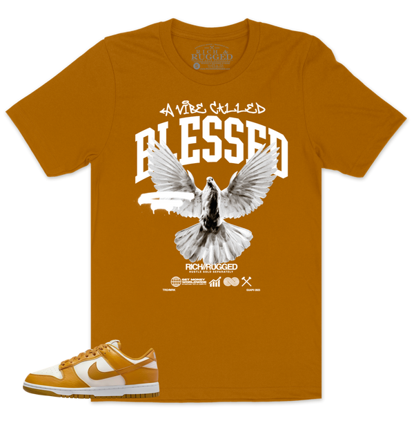Rich & Rugged Blessed Shirt (Antique Gold)