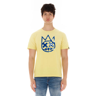 CULT OF INDIVIDUALITY SHIMUCHAN LOGO SHORT SLEEVE CREW NECK TEE (VINTAGE YELLOW)
