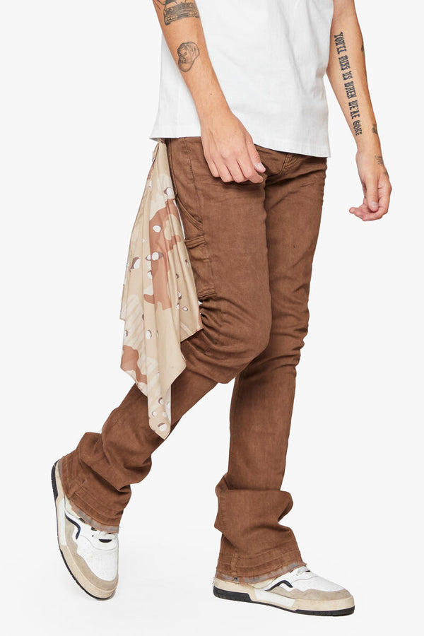 6th NBRHD TRADITION DENIM SUPER STACKED (BROWN)