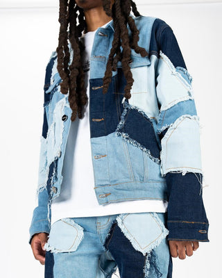 PHEELINGS LEFT IN THE PAST DENIM JACKET (LIGHT/MEDIUM BLUE)
