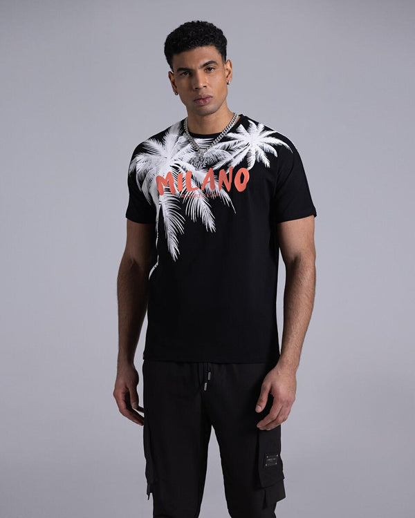 ROBERTO VINO Palm tree T-shirt (BLACK)