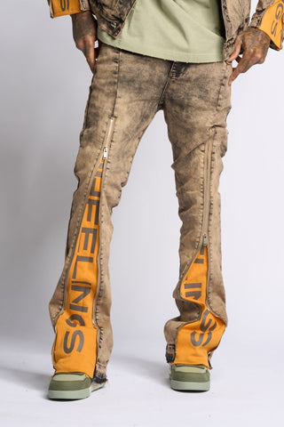 PHEELINGS WITHDRAWN STACKED DENIM (BROWN)