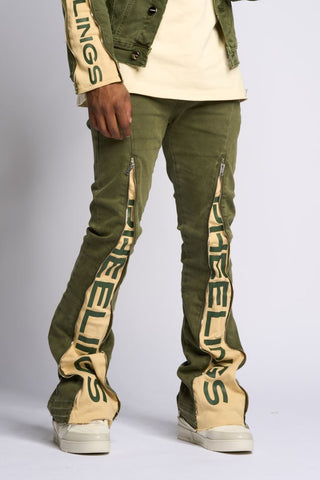 PHEELINGS WITHDRAWN STACKED DENIM (OLIVE)