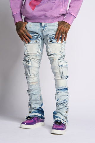 PHEELINGS JOURNEY TO GREATNESS FLARE STACK DENIM (LIGHT BLUE)