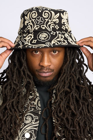 PHEELINGS CHAMPAGNE EMBROIDERED BUCKET HAT (JET BLACK)