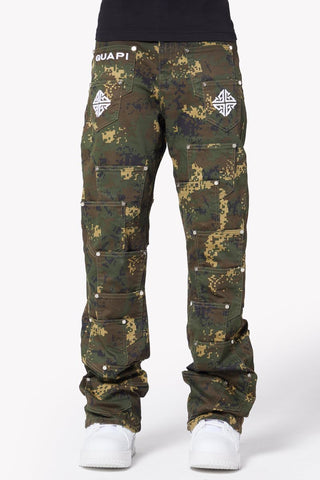 GUAPI Camo Pockets Flared Denim (Camo)