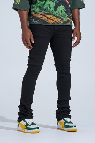PHEELINGS "BLACK LABEL STACK" STACKED DENIM (JET BLACK)