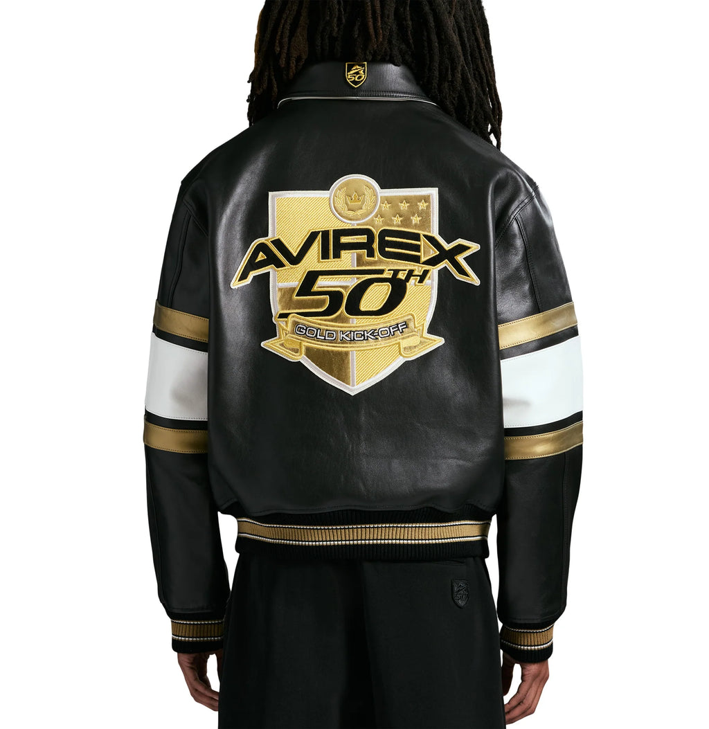 Avirex 50TH ANNIVERSARY JACKET (Black/Gold) – The Shop 147