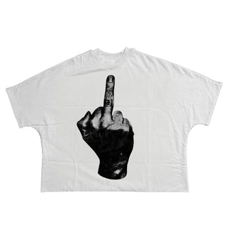 BILLIONAIRE STUDIOS BORN MIDDLE FINGER TEE (WHITE)