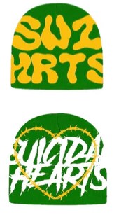 SUICIDAL HEARTS SUI HRTS BEANIES (GREEN)