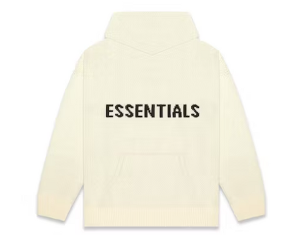 Fear of God Essentials Knit Pullover Hoodie (Cream)