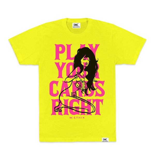 Ethik Play Your Cards Tshirt (Yellow)