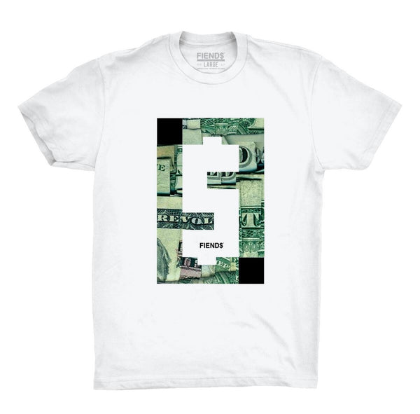 Fiends Cash Revolt Tshirt (White/Green)