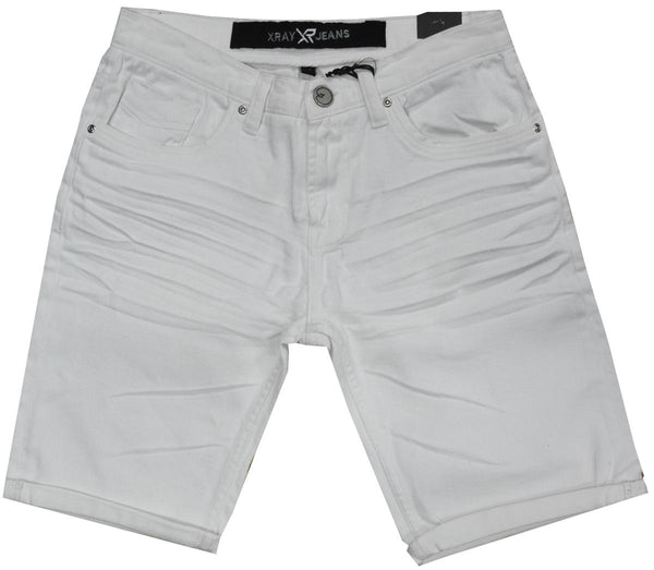 Xray Denim Shorts (White)