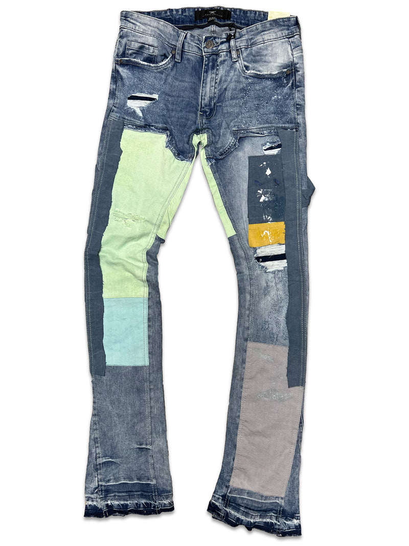 Jordan Craig Stacked Jeans (Mint/Blue)