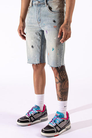 Serenede Libra 10 Shorts (Multi Paint Splatter)