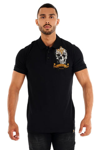 George V Paris GV Skull Avenue Polo (Black)