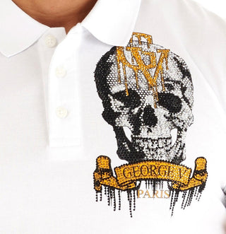 George V Paris GV Skull Avenue Polo (White)