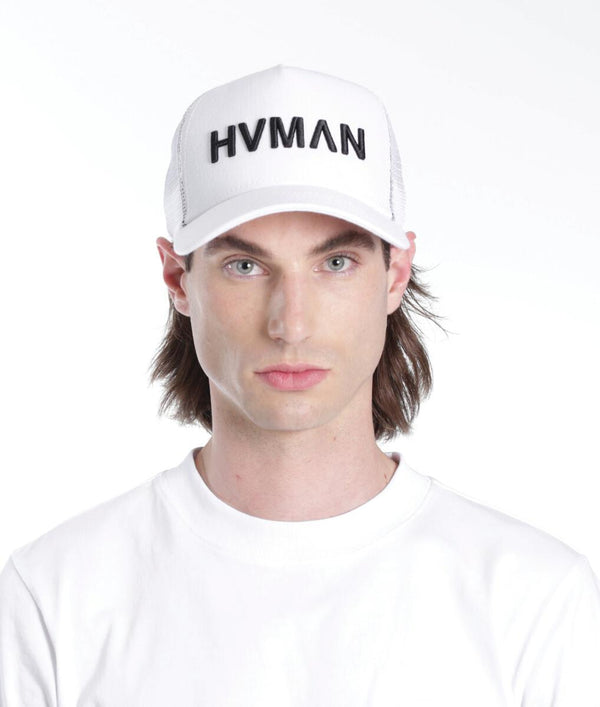 HVMAN BY CULT HVMAN MESH TRUCKER CAP (WHITE)