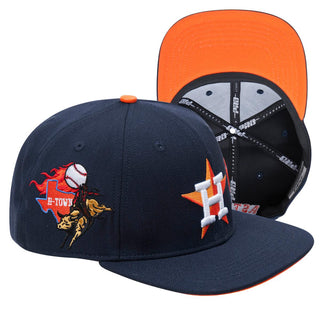 PRO STANDARD HOUSTON ASTROS HOME TOWN WOOL SNAPBACK (MIDNIGHT NAVY)