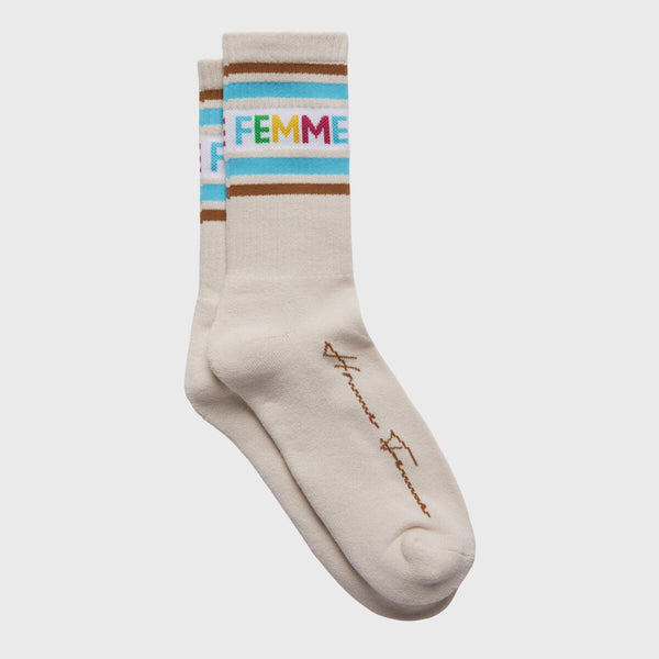 HOMME FEMME Vintage Sock (CREAM/MULTICOLOR)