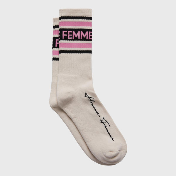 HOMME FEMME Vintage Sock (CREAM/PINK/BLACK)