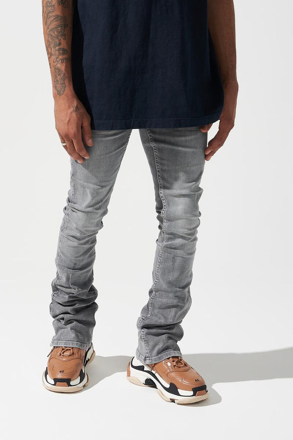 SERENEDE Umo Stacked Jeans (SMOKE GREY)