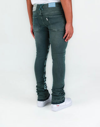 Pheelings AGAINST ALL ODDS FLARE STACK DENIM (CHARCOAL BLUE)