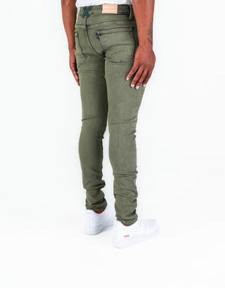 Pheelings TAKE THE CHANCE SKINNY DENIM (OLIVE BLUE SAND WASH)