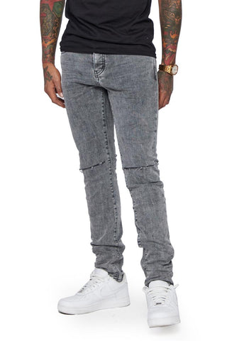 Valabasas "MR.CLEAN 2.0" BLACK SKINNY JEAN (LT. GREY WASHED)