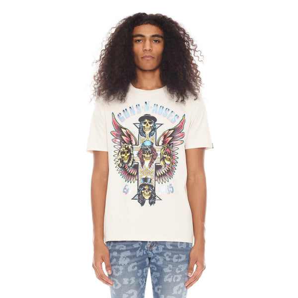 CULT OF INDIVIDUALITY GUNS N' ROSES TEE GNR WINGS (WINTER WHITE)