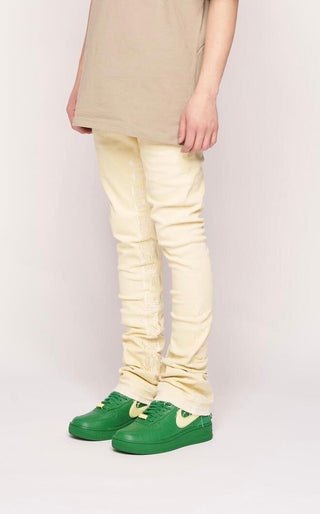 Pheelings AGAINST ALL ODDS FLARE STACK DENIM (CREAM/CREAM)