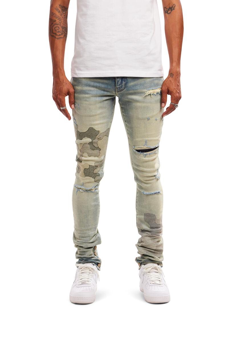 Dead Than Cool Camo Embroidery Jean