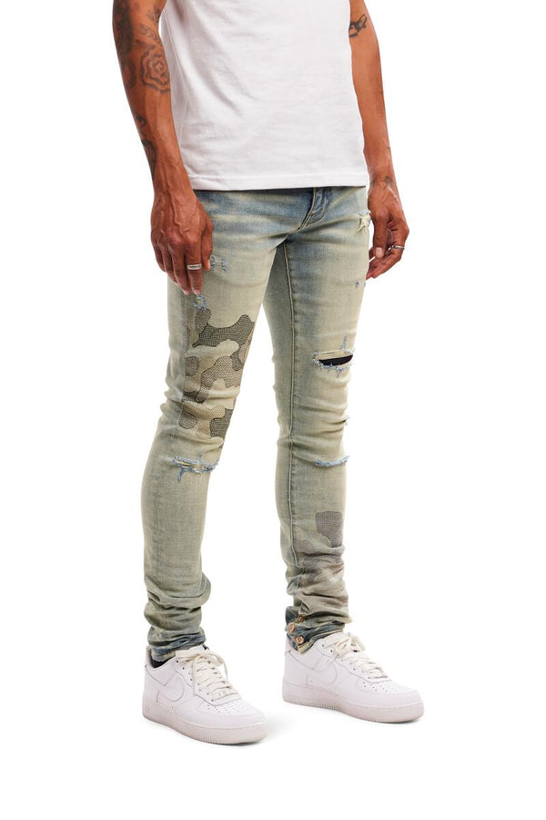 Dead Than Cool Camo Embroidery Jean