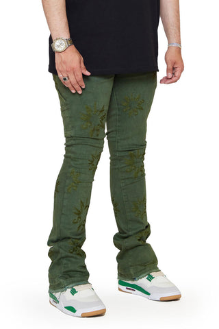 Valabasas ART DENIM STACKED (OLIVE WASHED)