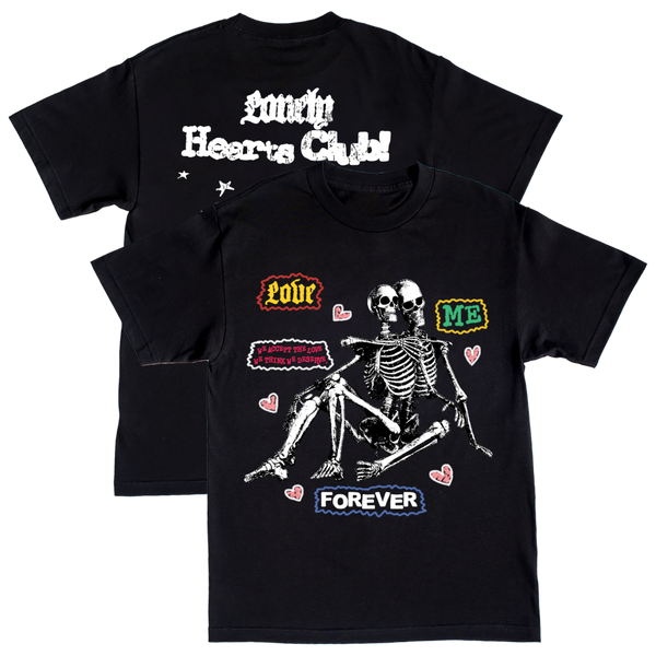 Lonely Hearts Love Me Forever T-Shirt (Black)