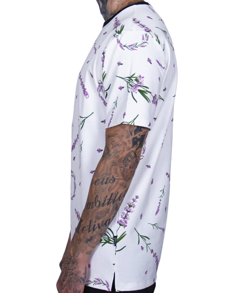THC Valensole Lavender All Over Tee (White)