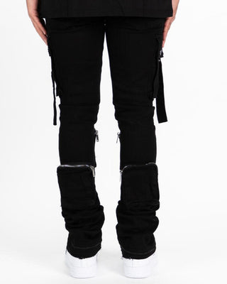 PHEELINGS NEVER LOOK BACK FLARE STACK DENIM (JET BLACK)