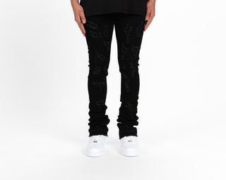 Pheelings NOW OR NEVER FLARE STACK DENIM (JET BLACK)