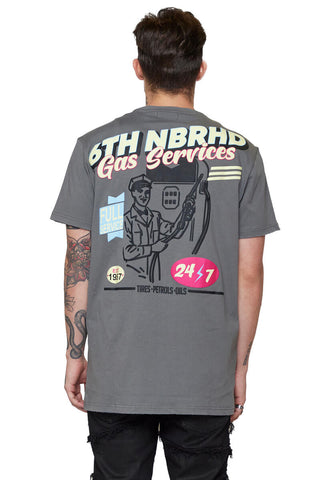 6th NBRHD GAS SERVICES TEE (VINTAGE GREY)