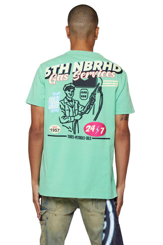 6th NBRHD GAS SERVICES TEE (VINTAGE MINT)