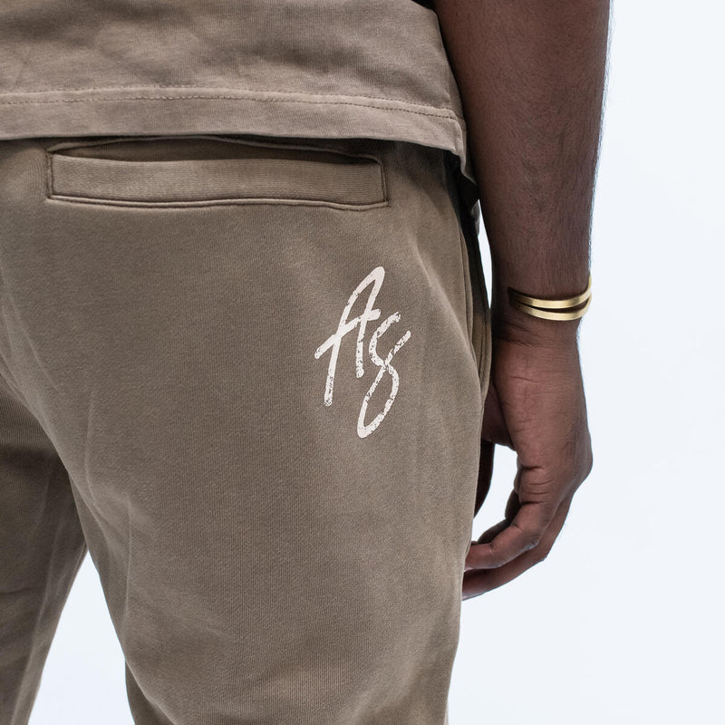 Almost Someday Signature Sunfade Flare Sweatpant (brown)