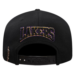 PRO STANDARD LOS ANGELES LAKERS CREST EMBLEM WOOL SNAPBACK HAT (BLACK)