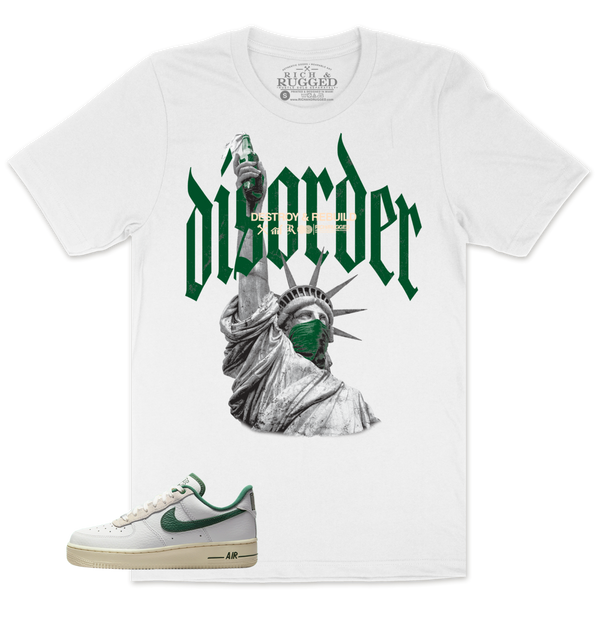 Rich & Rugged Disorder Shirt (White/Forest Green)