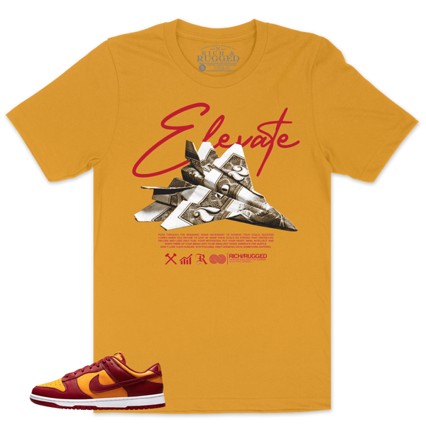 Rich & Rugged Elevate Shirt (Cardinal/Gold)