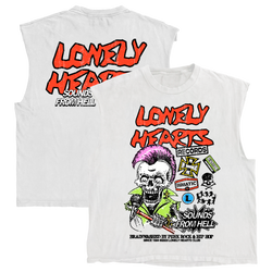 Lonely Hearts LHC Records Sleeveless T-Shirt (Off-White)