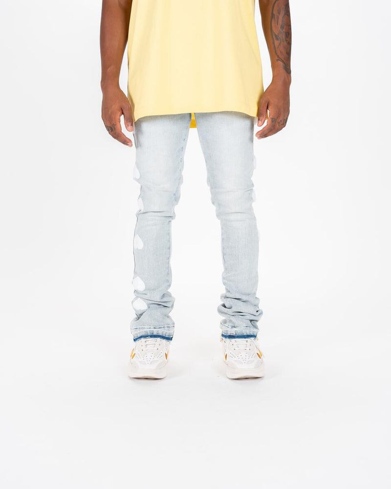 Pheelings HEARTBEAT OF SUCCESS FLARE STACK DENIM (LIGHT SAND BLUE)